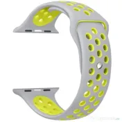 Curea ceas compatibila cu Apple Watch 1/2/3/4/5/6/7, 44mm, Argintiu si Galben 
