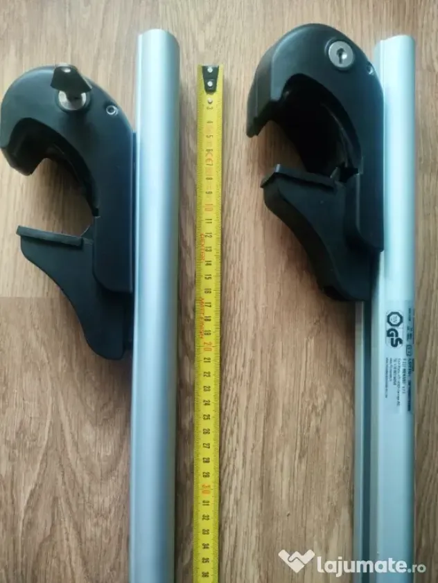 Set bare portbagaj aluminiu cu incuietoare si 2 chiei 115 cm
