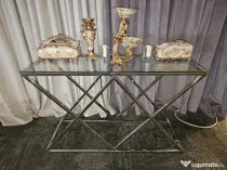 masa din inox si sticla