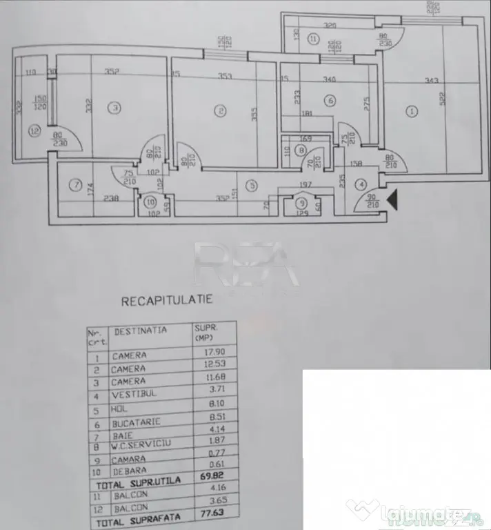 3 camere Dorobanți decomandat, inst. schimb., an 1983, 78 m - Bucuresti (Bucuresti-Ilfov)