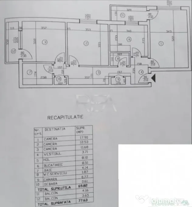 3 camere Dorobanți decomandat, inst. schimb., an 1983, 78 m - Bucuresti (Bucuresti-Ilfov)