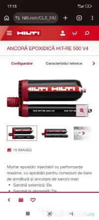 ancoră chimică hilti 