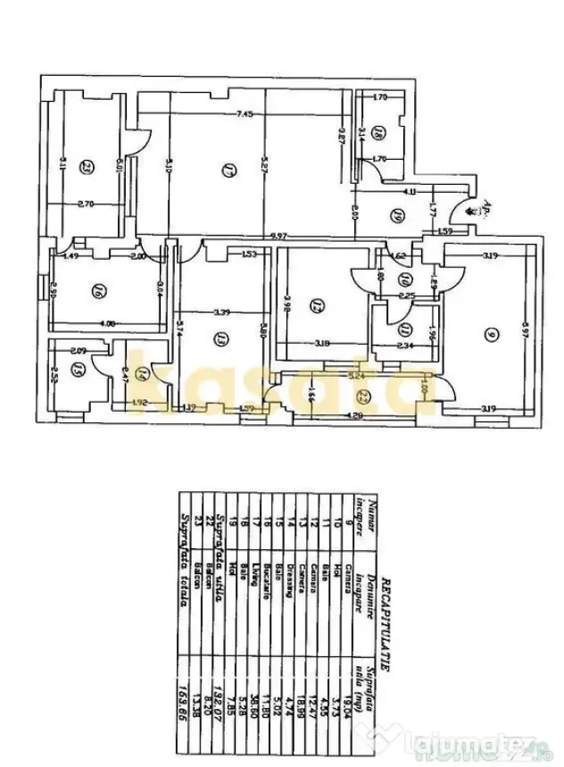Apartament spațios cu 4 camere de închiriat în zona Av...