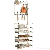 Cuier Multifuncțional cu Pantofar Integrat Structura Metalica (171x60cm)