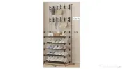 Cuier Multifuncțional cu Pantofar Integrat Structura Metalica (171x60cm) 