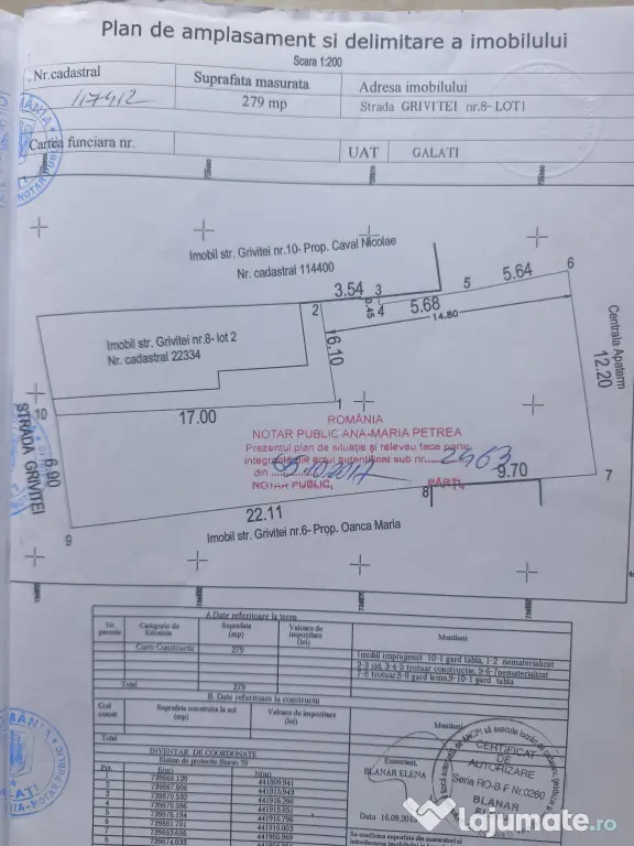 Vand teren intravilan, ultracentral, 279mp, Galati