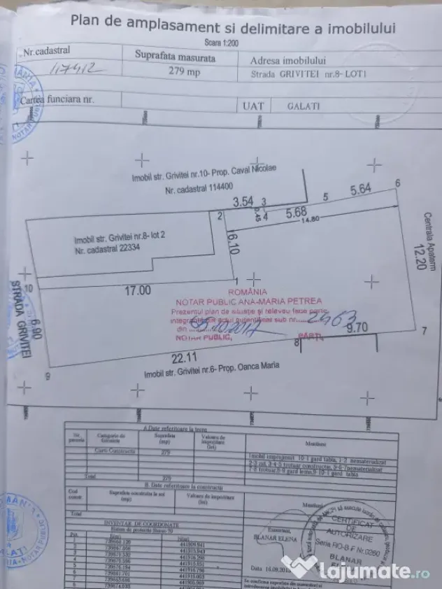 Vand teren intravilan, ultracentral, 279mp, Galati