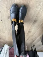 Giuseppe Zanotti cizme cu lant auriu