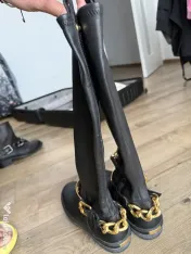 Giuseppe Zanotti cizme cu lant auriu 