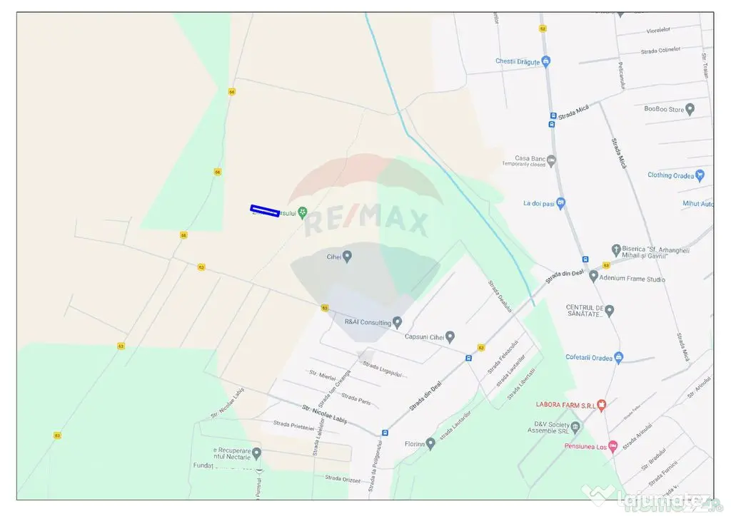 De Vânzare teren intravilan – 1417 mp, Cihei