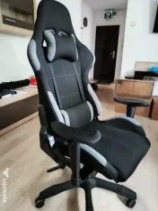 Scaun gaming Kring suport lombar, culoare negru gri 