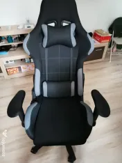 Scaun gaming Kring suport lombar, culoare negru gri 