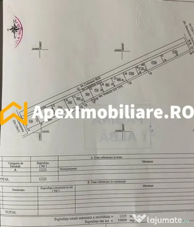 Corbeanca - Tamasi | Teren 1225mp, deschidere 44ml | Utilita