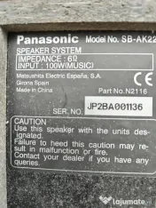 Boxe panasonic 100w pe 8 ohmi 