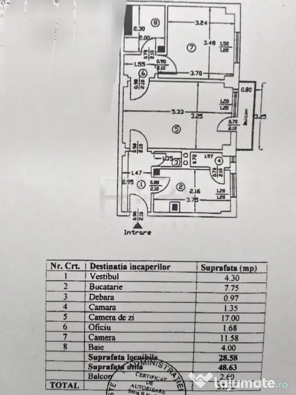 2 camere, et 4/10, bloc 1986, anvelopat- Crangasi