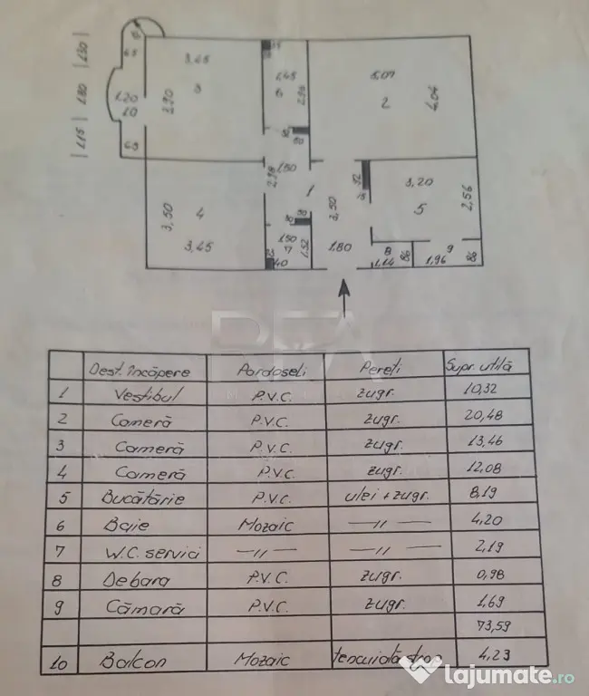 3 camere-Decomandat-Centrala Proprie/13 septembrie