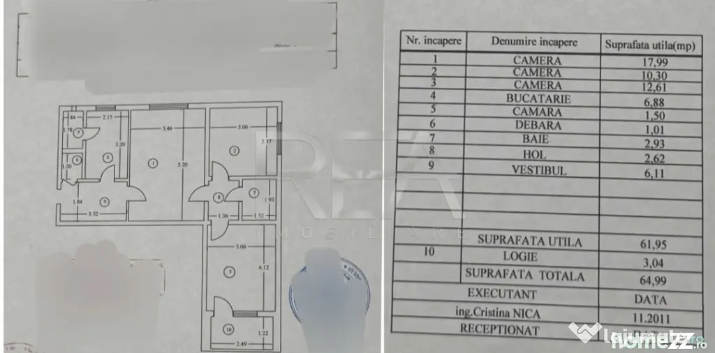 3 camere, et 3/4, anvelopat, 65mp-Drumul Taberei