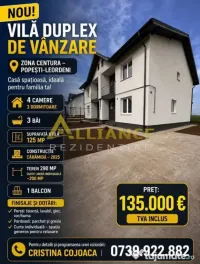 NOU Duplex Popesti Leordeni gata de mutare 