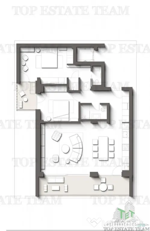 Apartament Premium cu 3 camere cu terase | Vedere directa la
