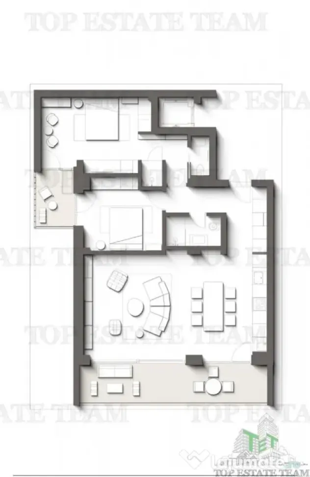 Apartament Premium cu 3 camere cu terase | Vedere directa la