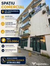 Sector 4 Spatiu Comercial 2 parcari incluse 88 mp