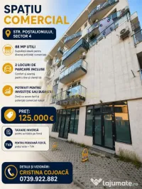 Sector 4 Spatiu Comercial 2 parcari incluse 88 mp