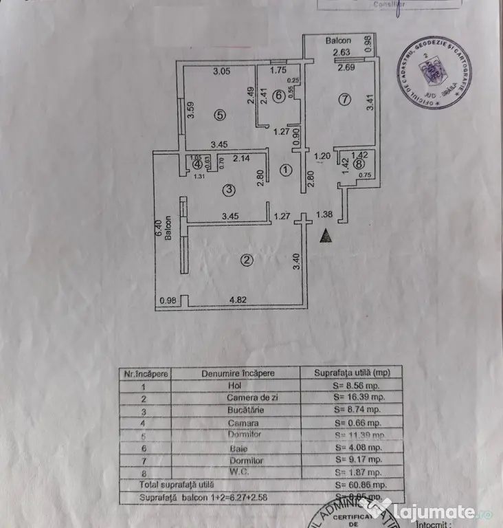 - Apartament 3 camere confort 1 decomandat, zona Progresu, e