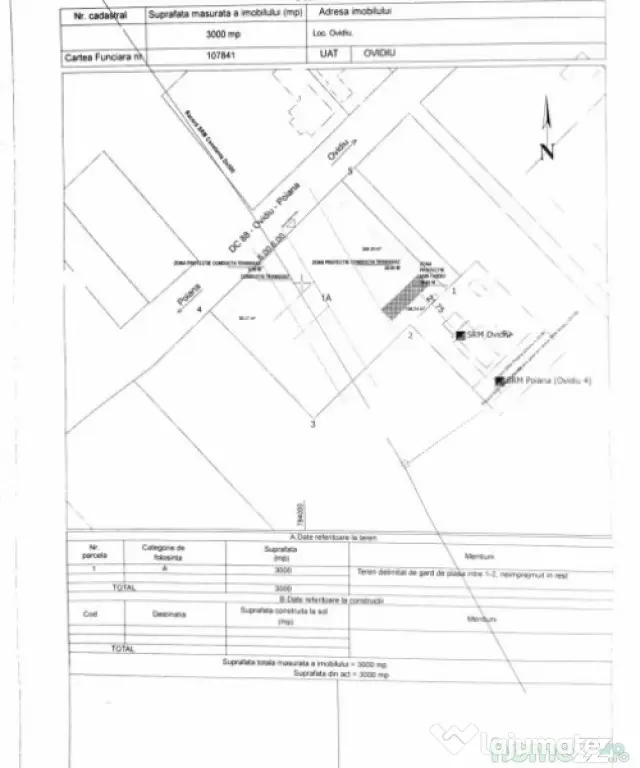 Teren intravilan 3.000 mp – Ovidiu, Varianta către Poiana - Ovidiu (Constanta)