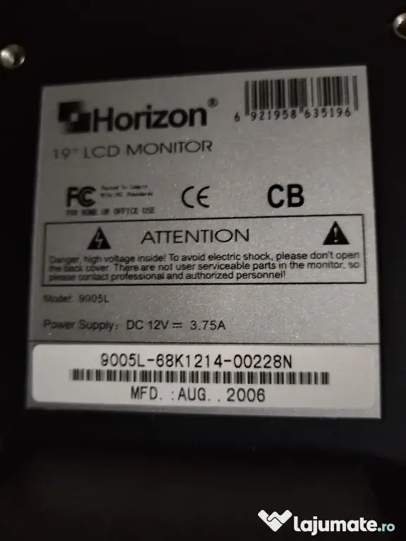 Monitor lcd Horizon de 19 inchi