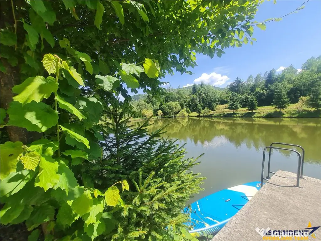 FILM! Oaza paradisiaca cu lac, vedere catre Bucegi, Glajerie