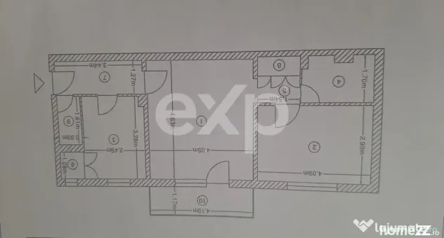 Apartament 2 camere spațios Prundu, 57,2 mp, etaj intermedi