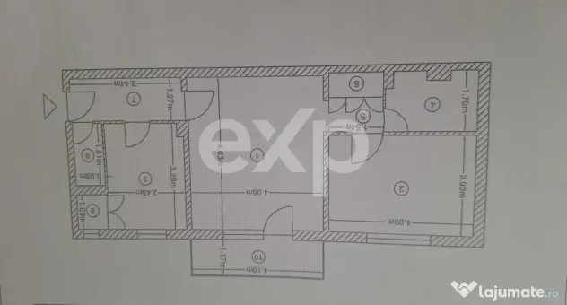 Apartament 2 camere spațios Prundu, 57,2 mp, etaj intermedi
