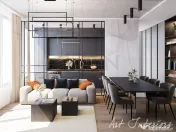 Apartament 3 camere cu balcoane de 31 mp 