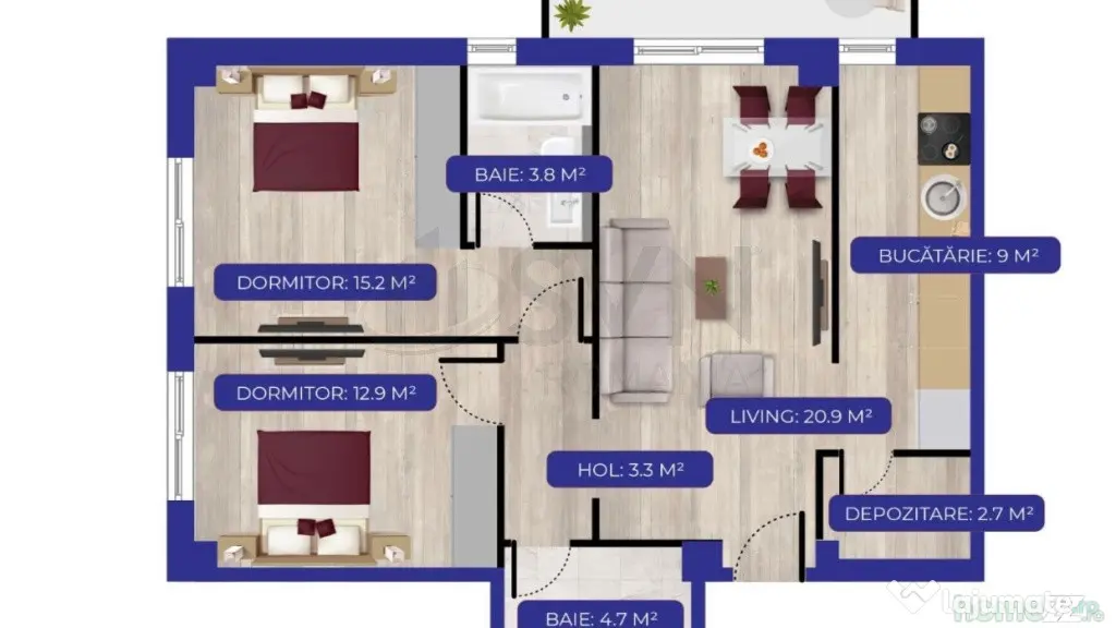 Apartament 3 camere Aviatiei Nord