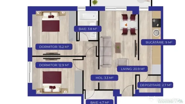 Apartament 3 camere Aviatiei Nord