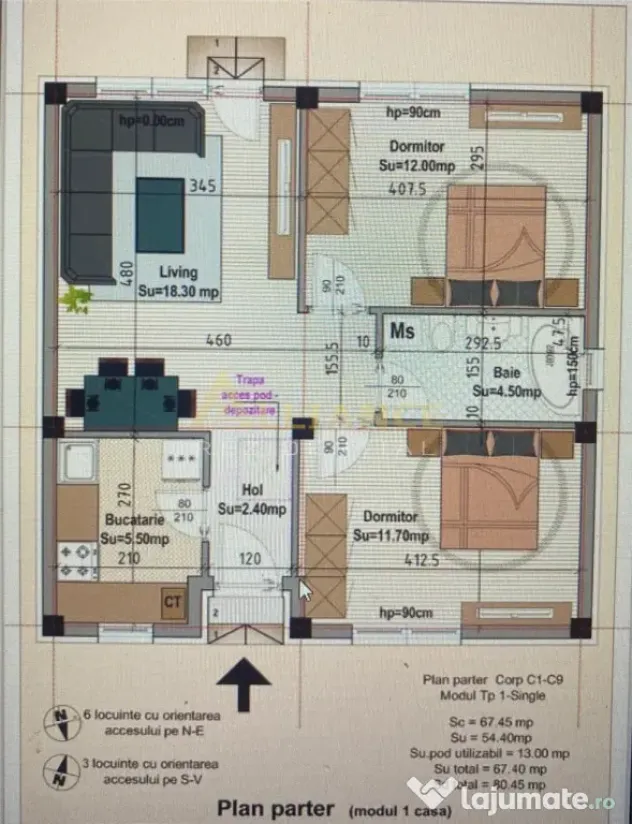 Casa Tip Duplex 3 camere Popesti - Leordeni/ Th Pallady-ULTI