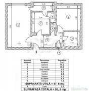 2 camere, 7/8, bloc 1986, 50,6 mp- Lujerului