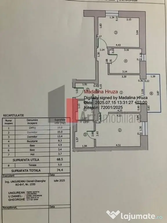 Vanzare apartament 3 camere mobilat utilat Novum 56 Gorju...