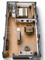 Apartament cu C.F. 2 camere, 47,6 mp utili, bloc nou, Mără
