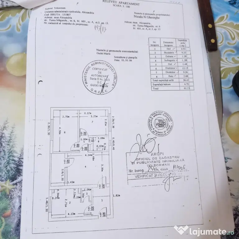 Apartament 3 camere de vânzare – Zona PECO, Alexandria