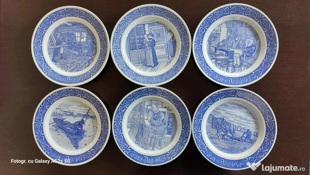 Set 11 Farfurii Decorative Rörstrand Suedia - Fars Dag (Editii 1971 - 1985)