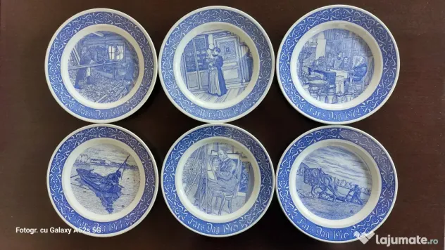 Set 11 Farfurii Decorative Rörstrand Suedia - Fars Dag (Editii 1971 - 1985)