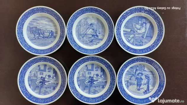 Set 11 Farfurii Decorative Rörstrand Suedia - Fars Dag (Editii 1971 - 1985)