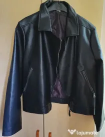 Geaca biker neagra