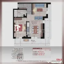 2 Camere | Încălzire în Pardoseală | 600 m STB