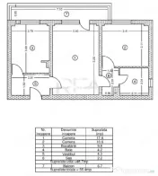 2 camere, 5/10, anvelopat, bloc 1980, 55,4 mp-Lujerului 