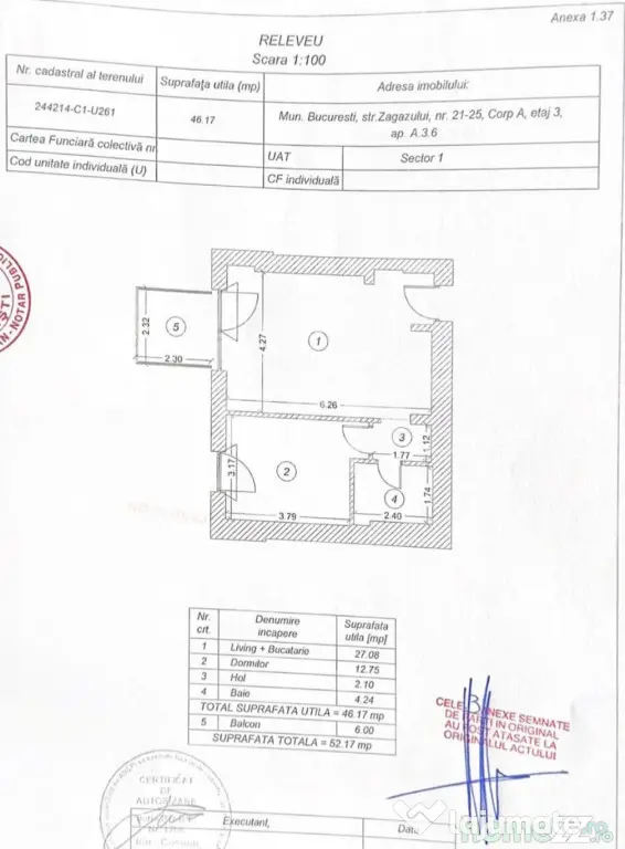 Apartament de vanzare -2 camere- mobilat-garaj- One Herastra