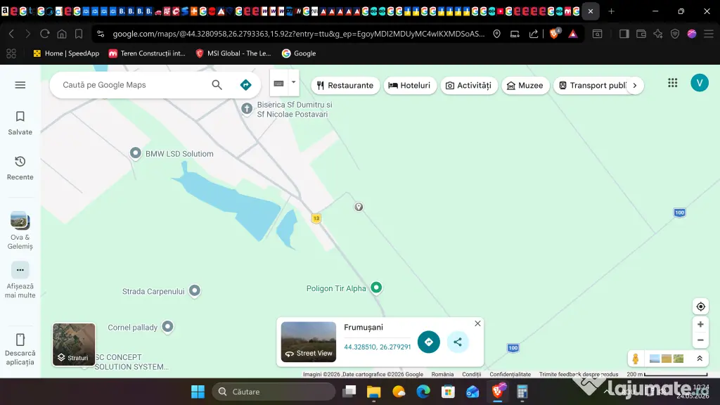 Teren intravilan 995 mp | Deschidere 22,44 m | PUZ | Curent la teren | Postăvari