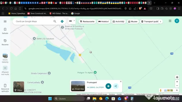 Teren intravilan 995 mp | Deschidere 22,44 m | PUZ | Curent la teren | Postăvari