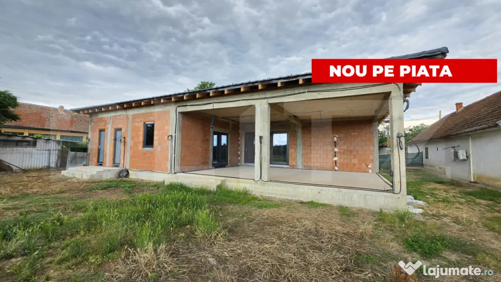 Casa individuală la roșu, un singur nivel, 5 camere | tere